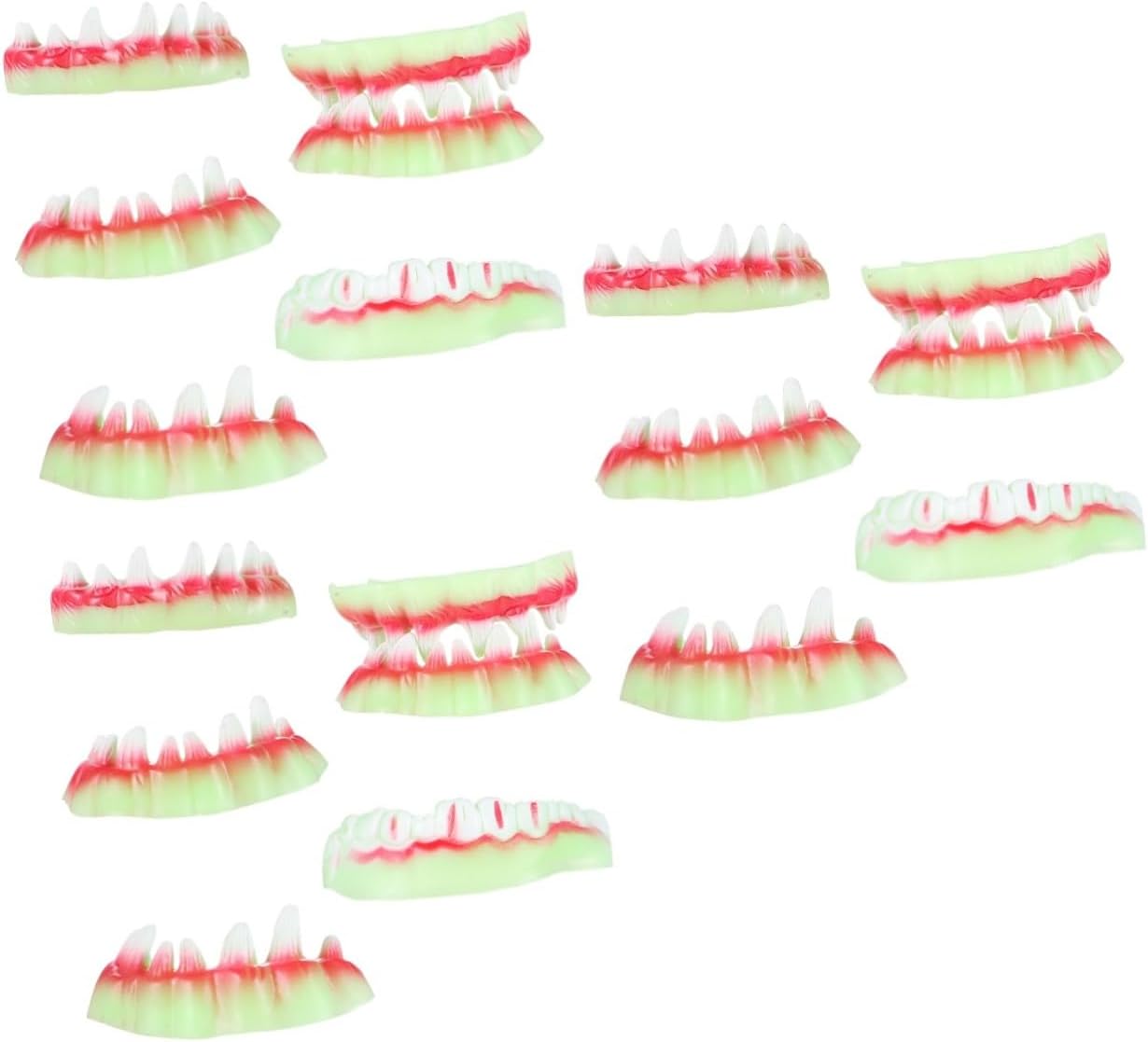 Mobestech 15 Pcs Zombie Dentures Adukt Toys Makeup Toys Prom Props Toys for Adults Decor Artificial Teeth Prop Fake Teeth Vampire Teeth Adult Plastic Braces Halloween