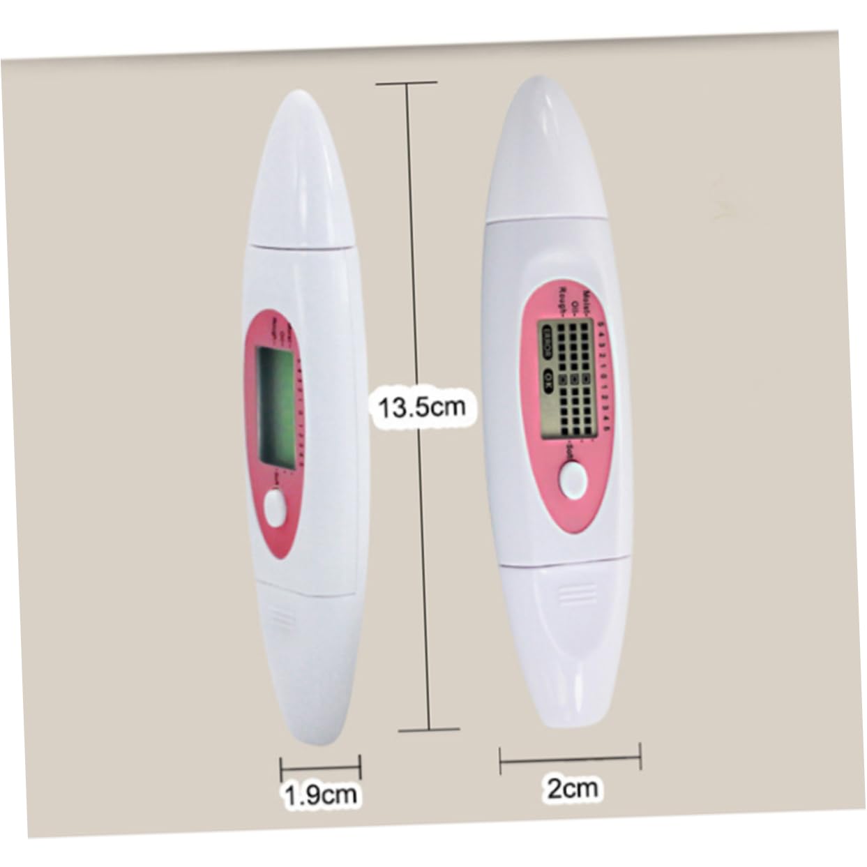 NOLITOY 2pcs 3 1 Moisture Meter Skin Analyzer Facial Moisture Oil Meter Oil Sensor Analyzer Facial Water Analyzer 3 in 1 Facial Moisture Oil Tester Test Pen White Triple