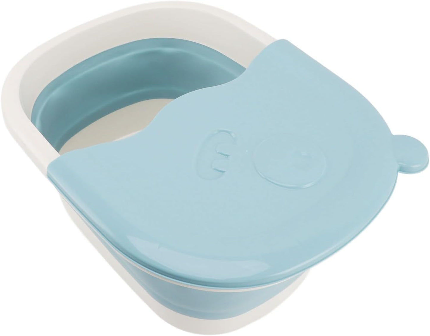 Foldable Foot Bath Basin, Safe Massage Acupoints, Multifunctional Foldable Foot Bath Basin for Bathroom Blue