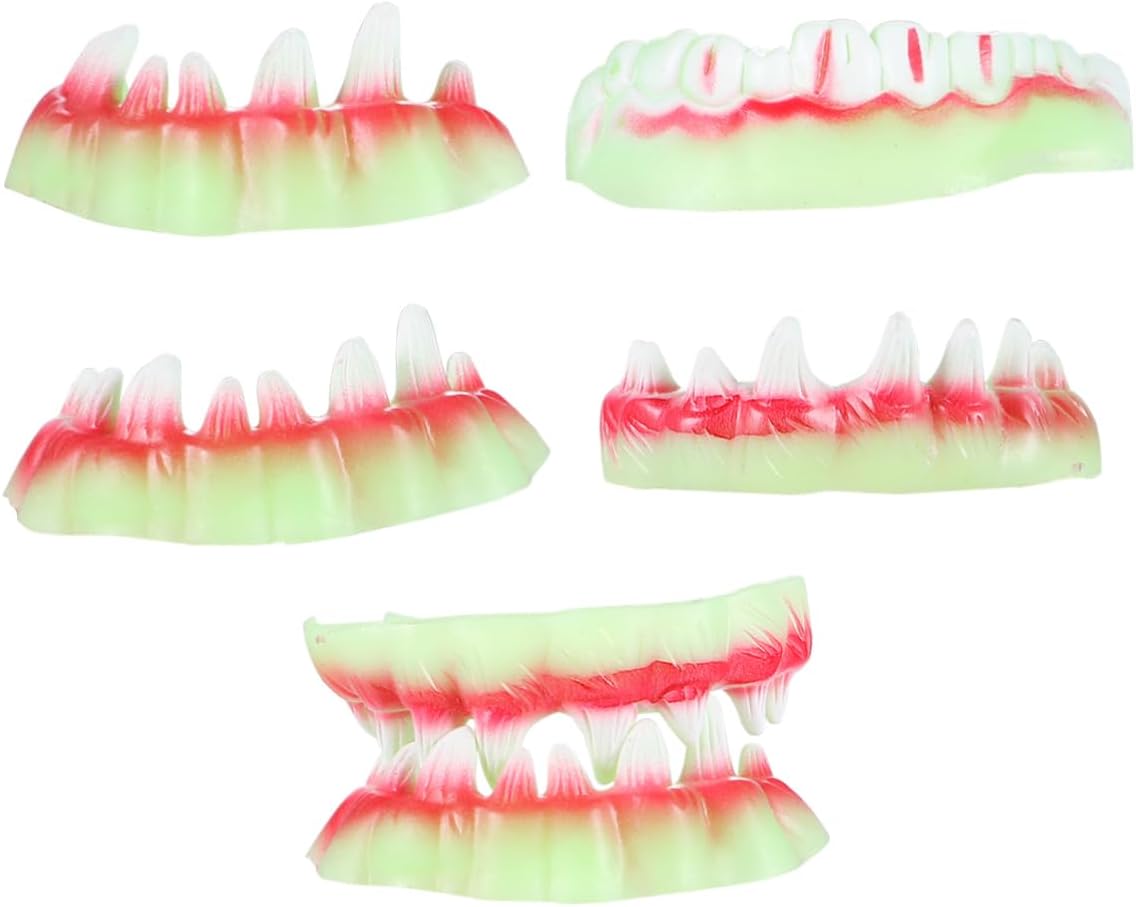 Mobestech 15 Pcs Zombie Dentures Adukt Toys Makeup Toys Prom Props Toys for Adults Decor Artificial Teeth Prop Fake Teeth Vampire Teeth Adult Plastic Braces Halloween