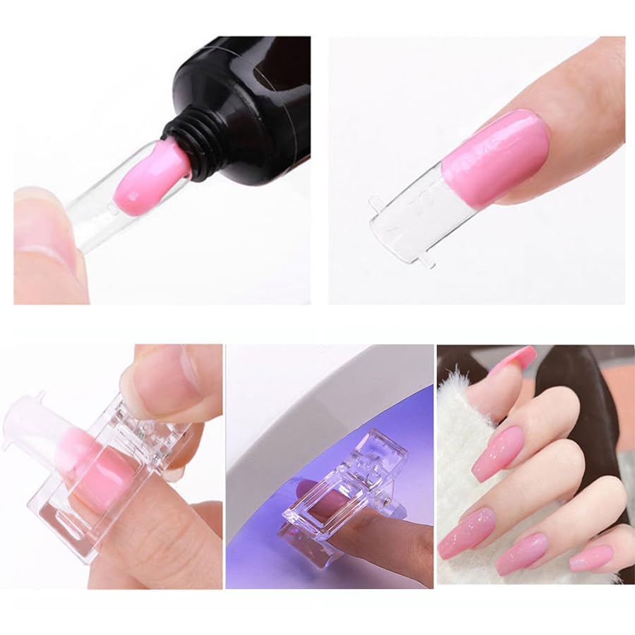 AIJIMEI Poly Gel Nail Kit 10 Colors Poly Nail Gel Kit Long Lasting Poly Gel Color Starter Poly Nail Extension Gel Kit with Manicure Tools for Beginner 15ml