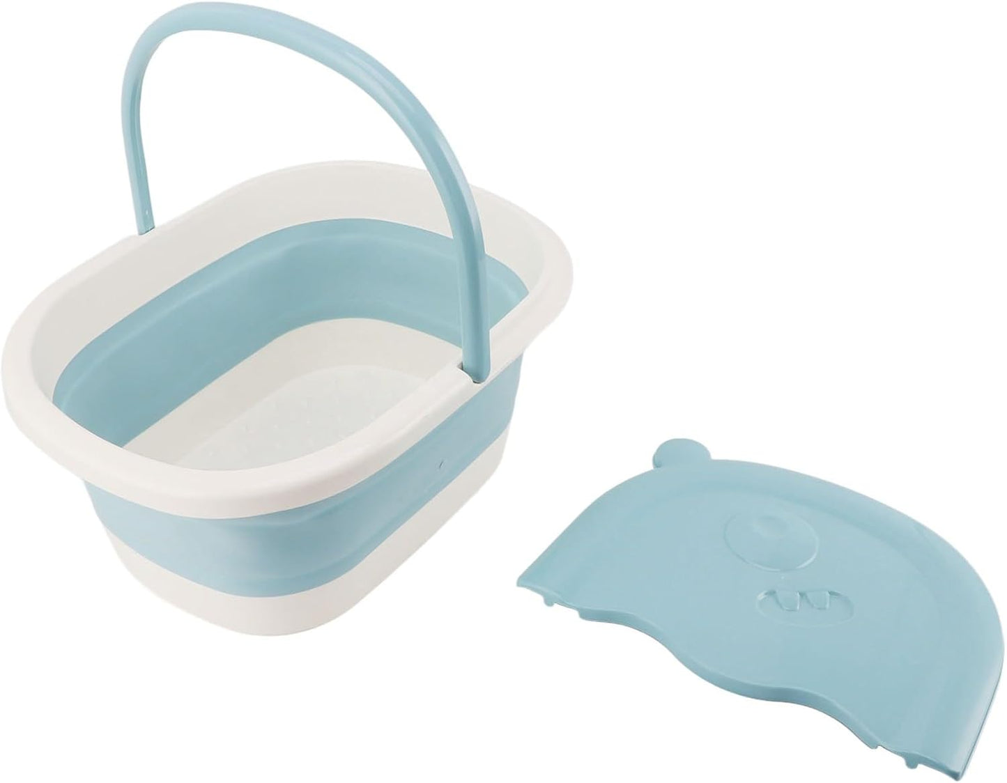 Foldable Foot Bath Basin, Safe Massage Acupoints, Multifunctional Foldable Foot Bath Basin for Bathroom Blue