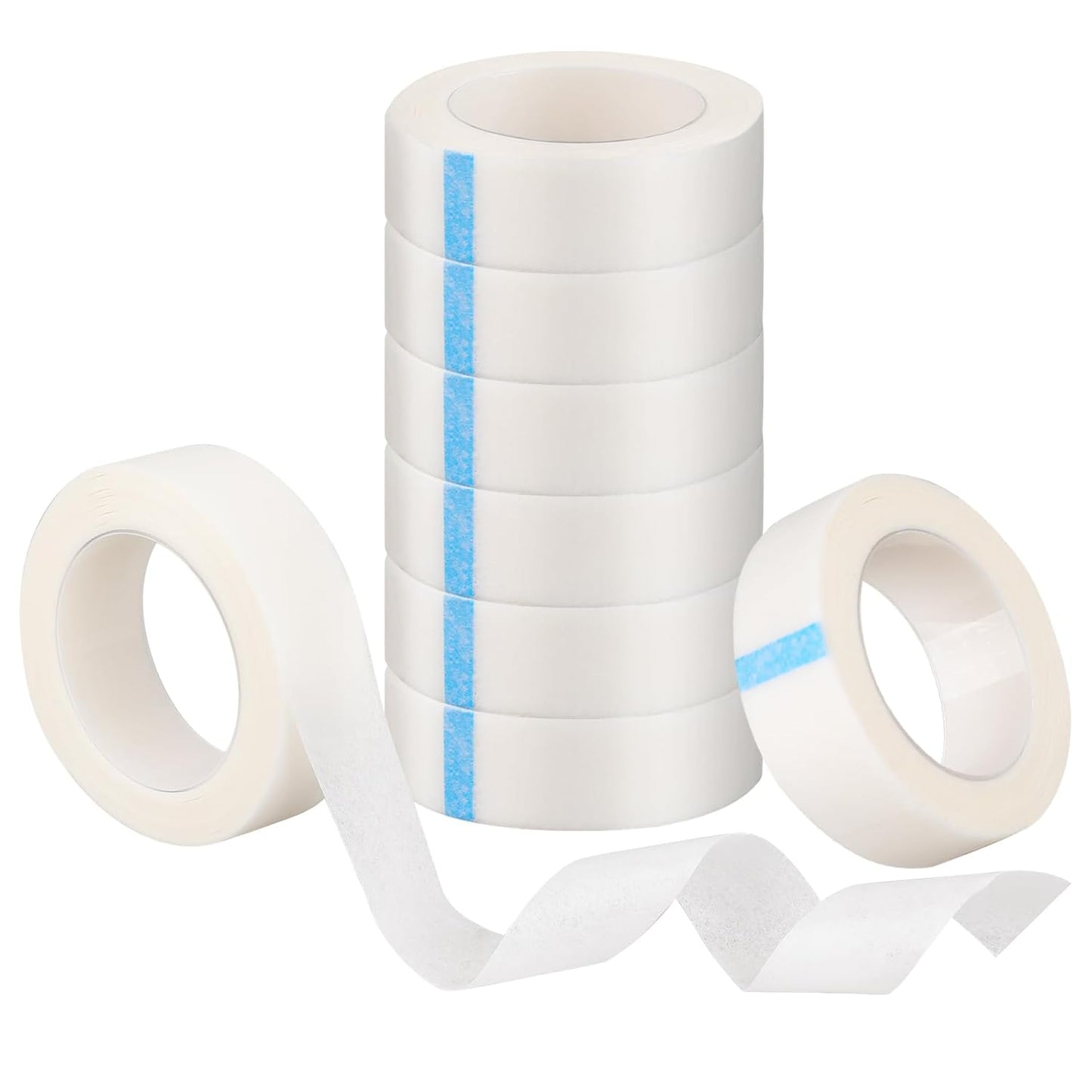 8 Rolls Eyelash Tape Adhesive Eyeshadow Eyeliner Tape Makeup Lash Tape for Eyelash Extensions White 9M Each Roll