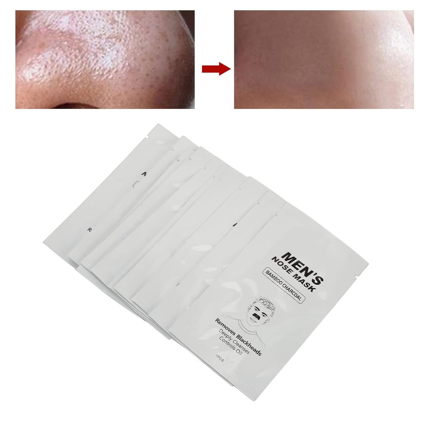 BROLEO Blackhead Cleansing Strip, Shrink Pores Nasal Blackhead Removal Patch for Men for Nose