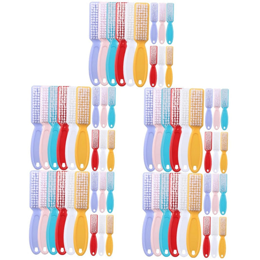 FRCOLOR 120 Pcs Nail Brush Cleaning Brush Toes Nail Brush Nail Brush Cleaners Plastic Nail Scrubber Nail Cleaning Brush Nail Cleaner Hand Brush Household Multifunctional Brush