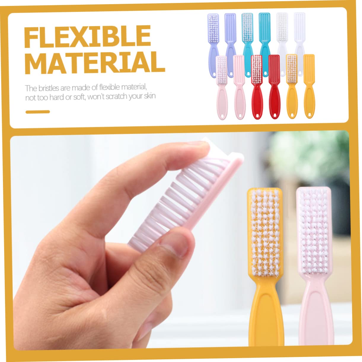 FRCOLOR 96 Pcs Nail Brush Cleaning Brush Hand Massage Brush Toes Manicure Tools Nail Cleaning Brush Nail Brush Cleaners Nail Cleaners Multi-functional Brush Household Supplies