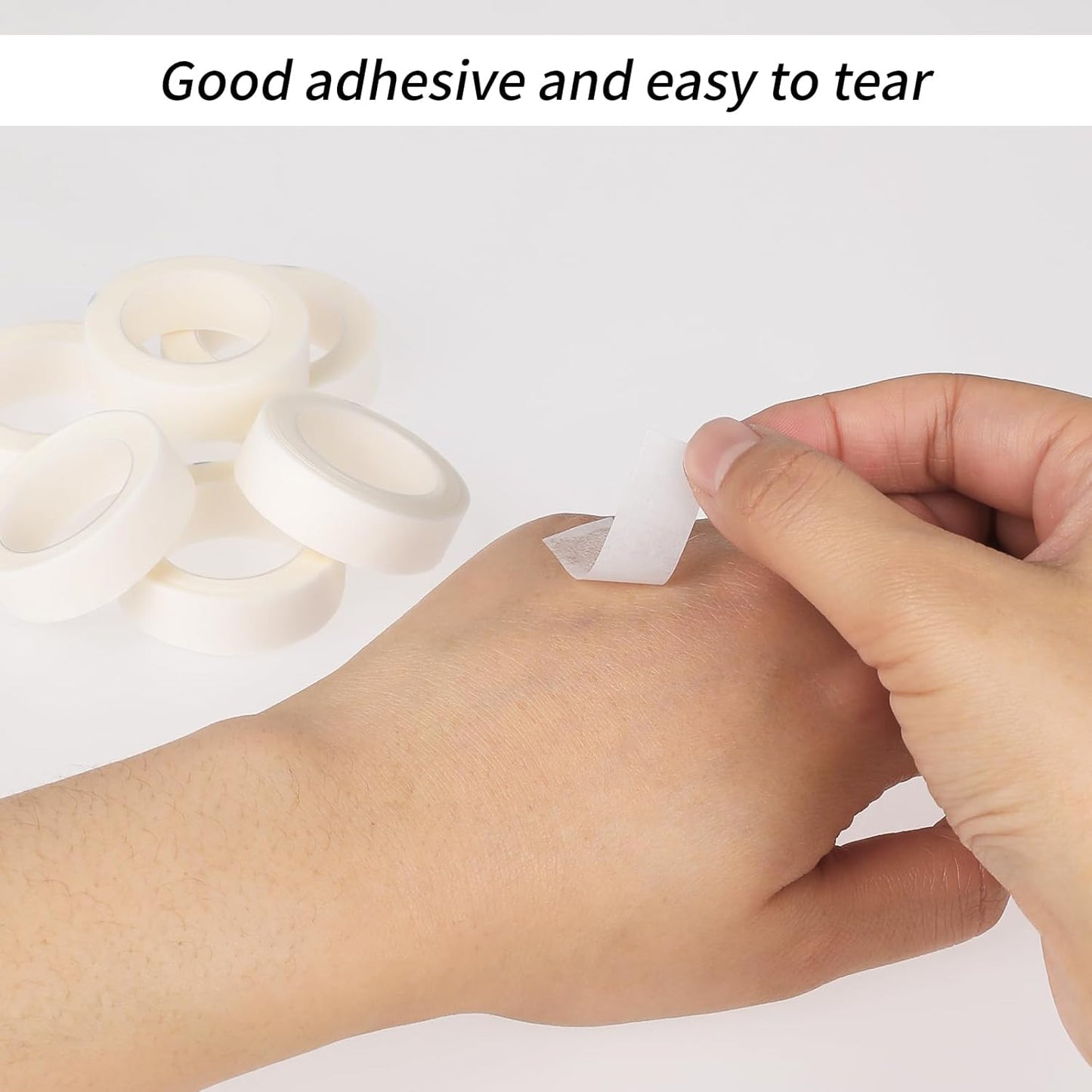 8 Rolls Eyelash Tape Adhesive Eyeshadow Eyeliner Tape Makeup Lash Tape for Eyelash Extensions White 9M Each Roll