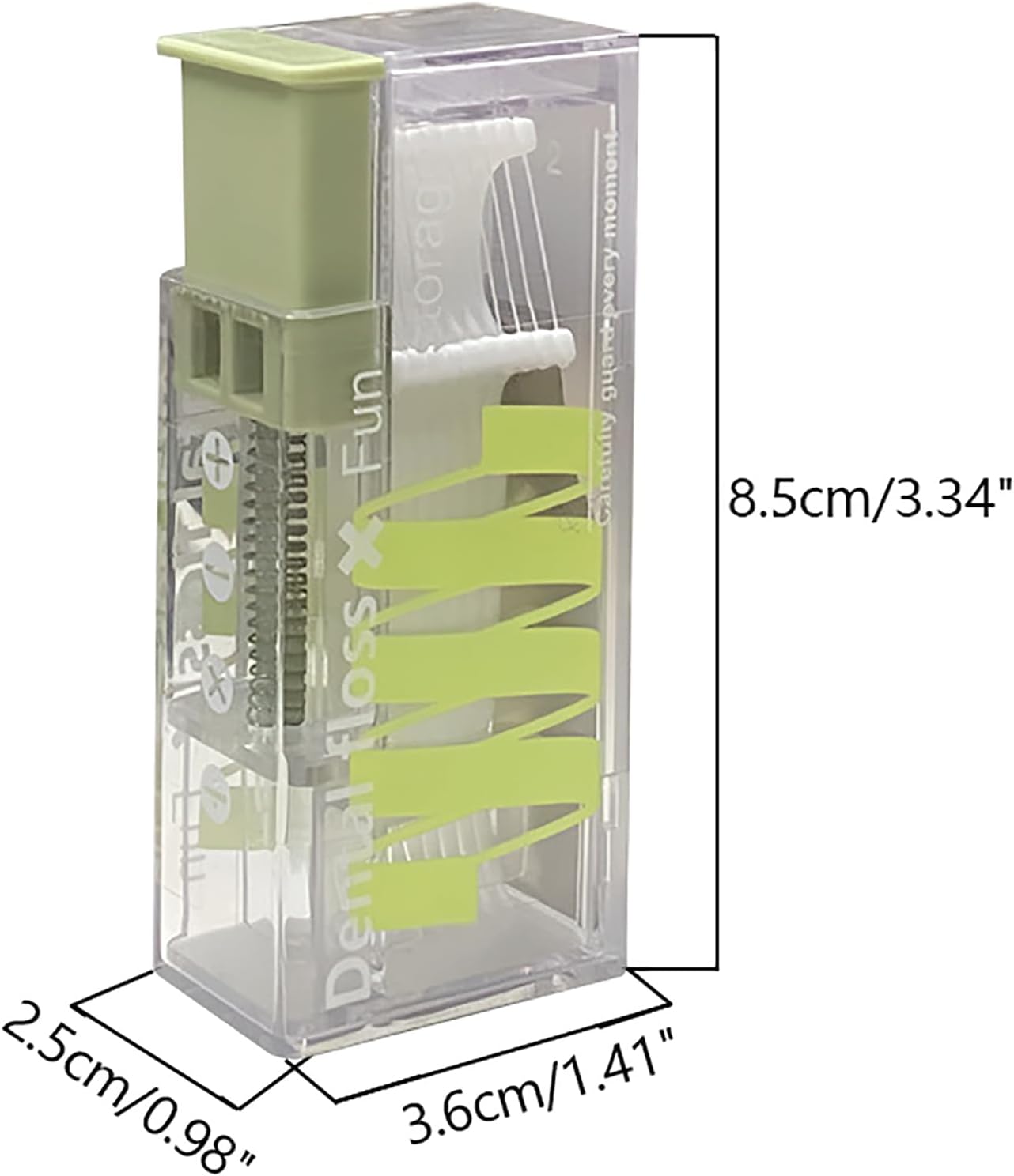 YAMSLAM Floss Storage Box, Easy-to-Use Portable Dental Floss Dispenser Box with 10pcs Floss; Advanced Oral Hygiene Care