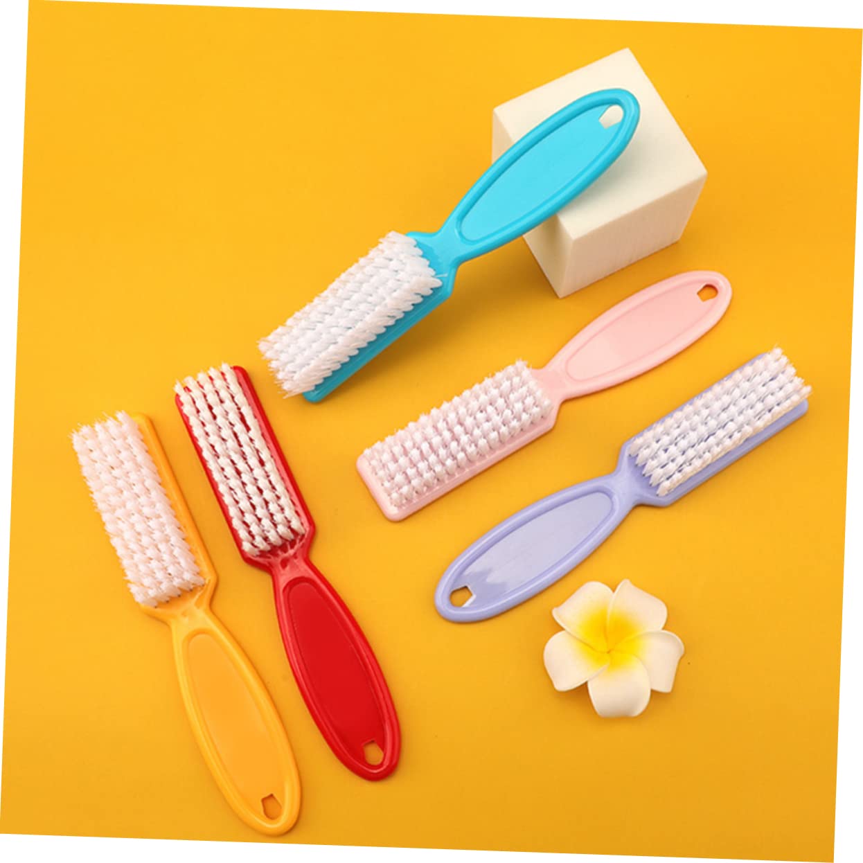 FRCOLOR 72 Pcs Nail Brush Cleaning Brush Multi-functional Brush Handle Grip Nail Brush Plastic Nail Scrubber Multifunctional Cleaning Brush Nail Cleaners Accessories Portable