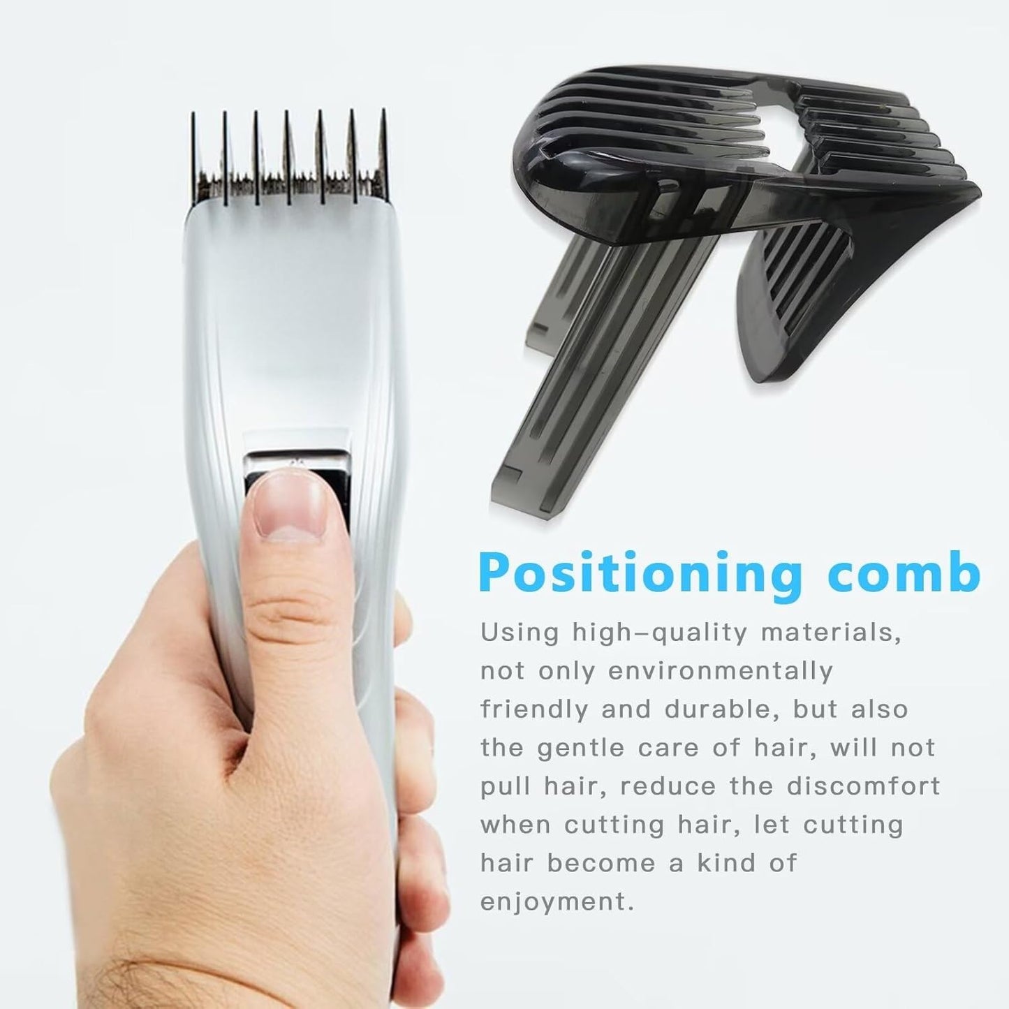 New Hair Clipper Trimmer Comb Attachment 1-7mm Fit for Philips HC9450/ HC9452/ HC7460/ HC7462,Black