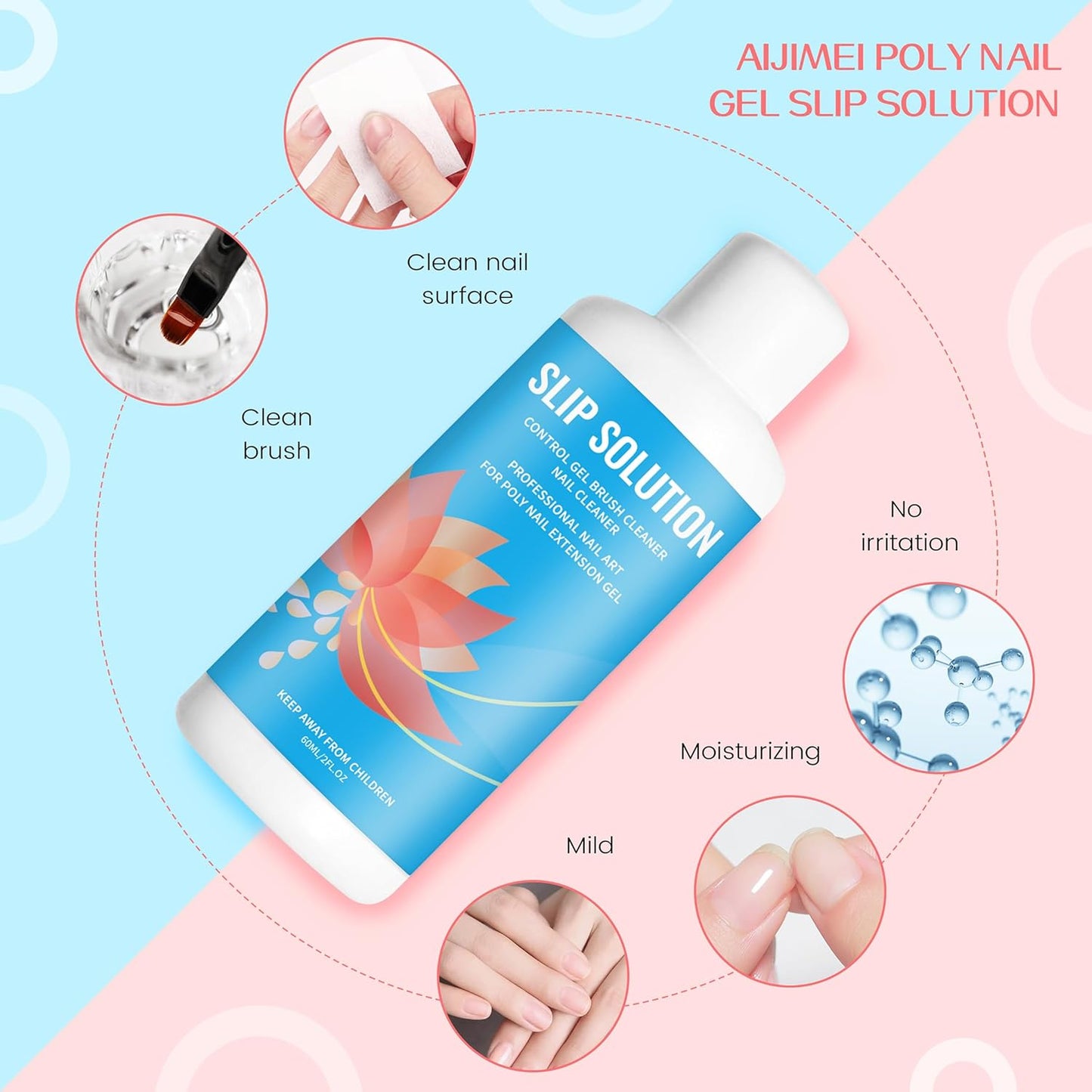 AIJIMEI Poly Nail Gel Kit Poly Extension Gel 4PCS 15ML Nail Thickening Poly Nail Gel Kit with Nail Dual Form Nail Clips Professional DIY Nails at Home Salon