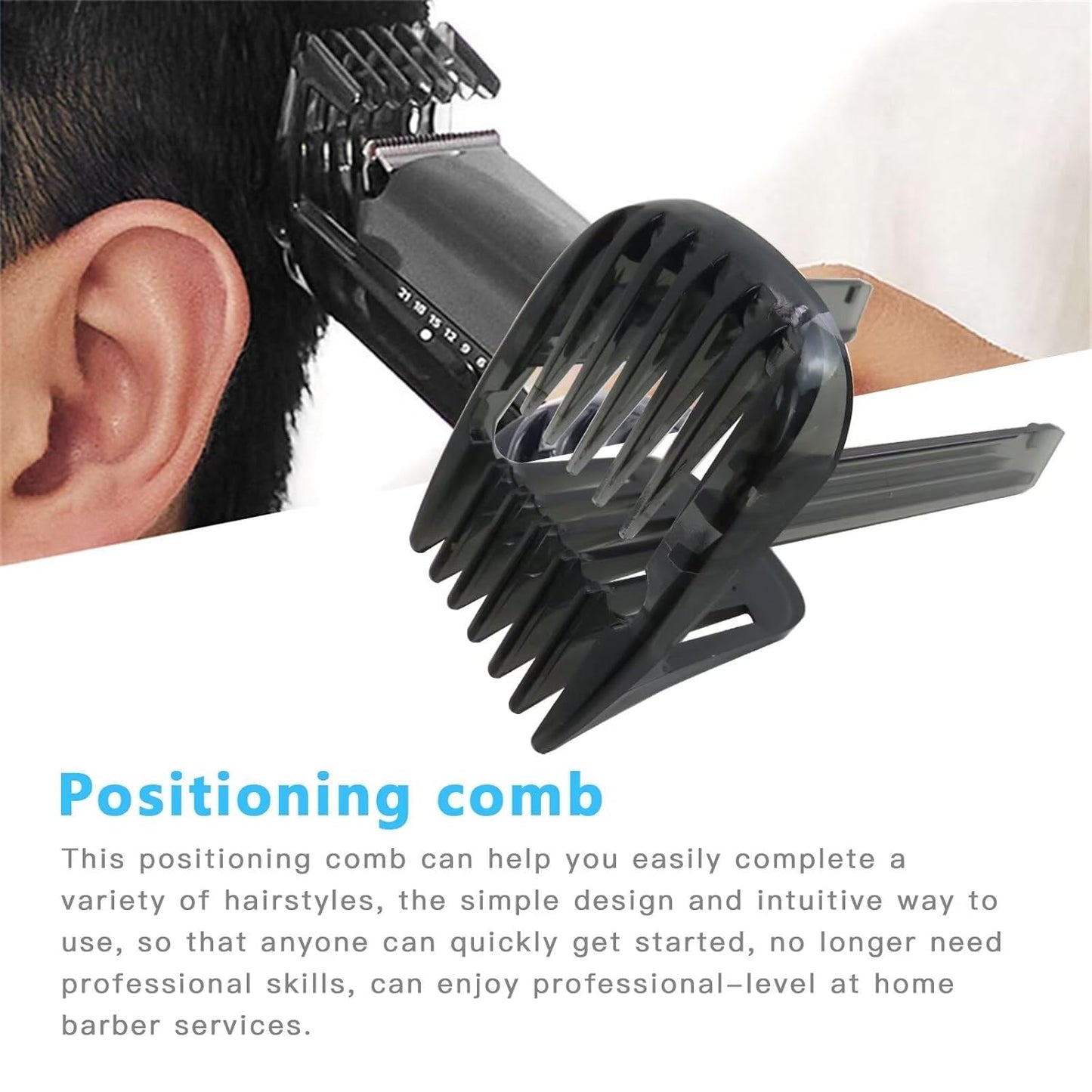 New Hair Clipper Trimmer Comb Attachment 1-7mm Fit for Philips HC9450/ HC9452/ HC7460/ HC7462,Black